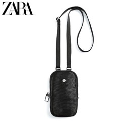 ZARA 新款 黑色单色手机套腰包斜挎包 13915520040