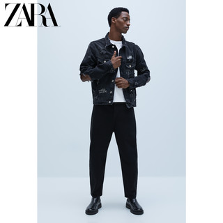 ZARA【打折】 男装 印字牛仔夹克外套 00840492800