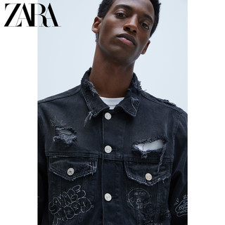 ZARA【打折】 男装 印字牛仔夹克外套 00840492800