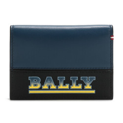 巴利 BALLY 男士皮质卡包卡夹蓝色多色LOGO图案 BALDER AB 47 6231889