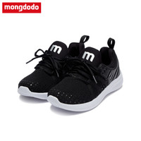 梦多多（mongdodo）童装男童运动鞋2018秋季中大童跑鞋71103182151黑色34