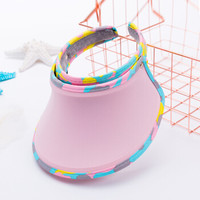 朗悦 遮阳帽女童春夏花边空顶防晒遮阳太阳帽子儿童 LPMZ193109 粉色 均码