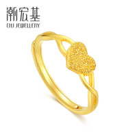 潮宏基 CHJ JEWELLERY 心环 足金黄金戒指女款 计价 SRG30001153 约2.5g