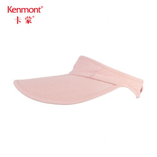 卡蒙（Kenmont）km-3677 加长帽檐可折叠遮阳帽骑车防晒帽女防紫外线空顶鸭舌帽 裸粉色 可调节 (56.5cm)