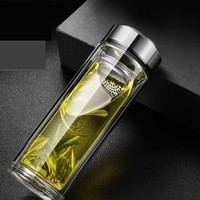 梦尚 双层玻璃杯本色220ml（双层无茶隔）