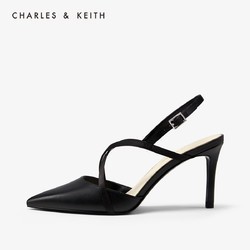 CHARLES＆KEITH CK1-60361234 女士交叉带饰尖头高跟单鞋
