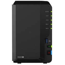 Synology 群晖 DS220+ 双盘位NAS网络存储服务器 黑色