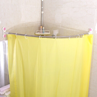 免打孔弧形浴帘杆浴帘套装吸盘式浴杆DQ1615-1