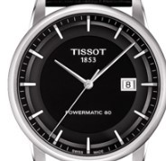 TISSOT 天梭 豪致系列 T086.407.16.051.00 男士机械手表 41mm 黑色 精钢 黑色皮质