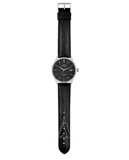 EDOX 依度 Les Vauberts系列 80081-3-NIN 男款机械表 39mm 黑色 黑色 皮革