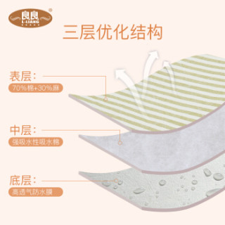 L-LIANG 良良 婴儿麻棉隔尿垫 大号110*72cm 绿色