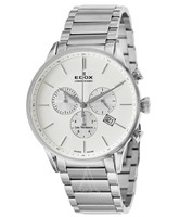 EDOX 依度 Les Vauberts系列 10409-3A-AIN 男款时装腕表 41mm 白色 银色 不锈钢