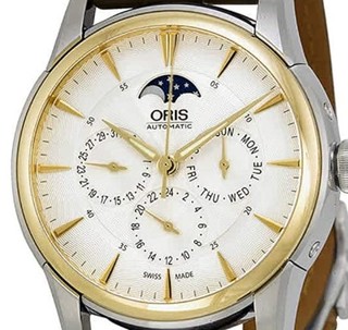 ORIS 豪利时 文化系列 43510752170FC 男士机械手表 40.5mm 白盘 棕色真皮带 圆形