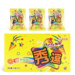 中国台湾进口 秀逗爆酸水果糖 柠檬味15g*12袋/盒 进口糖果 休闲食品硬糖 怀旧零食小吃 *10件