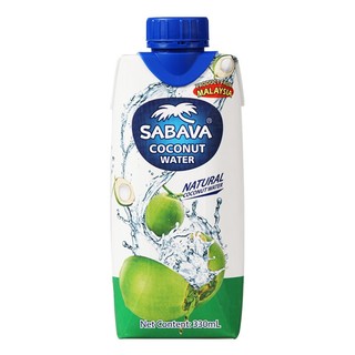 Sabava 沙巴哇 马来西亚进口 天然椰子水 330ml*12瓶