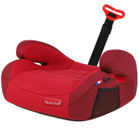 MamaBebe(妈妈宝贝) 汽车儿童安全座椅增高垫3-12岁 车载ISOFIX接口 简易便携式安全坐垫 小闪电(映山红)