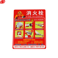 谋福(CNMF)9694 PVC标志牌灭火器使用方法警示牌消火栓使用方法安全标识牌 A消火栓(加大款23.5*28.5cm)