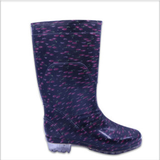 成楷科技（CK-Tech）CKF-X007 女式雨靴防水防滑雨鞋 耐磨胶鞋 紫色樱桃款 33CM高筒39码