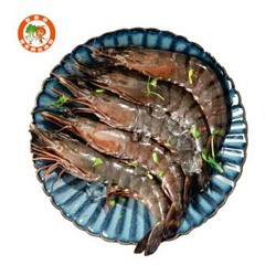 首食惠 马来西亚活冻黑虎虾 800g/盒 21-25只 原装进口 海鲜水产 *3件