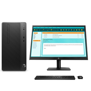 HP 惠普 280 Pro G4 MT 八代酷睿版 20.7英寸 商用台式机 黑色 (酷睿i3-8100、核芯显卡、4GB、128GB SSD+1TB HDD、风冷)