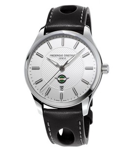 FREDERIQUE CONSTANT 康斯登 Vintage Rally系列 FC-303HS5B6 男款机械表 40mm 银色 黑色 牛皮