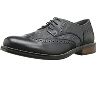 史蒂夫·马登 STEVE MADDEN 男士雕花真皮系带休闲鞋 Black US 9.5