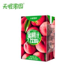 天喔果园 蜜桃汁夏季果汁饮料果味饮品250ml*16盒整箱装*2件