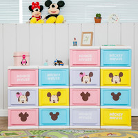 日本爱丽思IRIS 迪士尼卡通抽屉式塑料窄型收纳柜儿童柜整理柜鞋柜 *3件