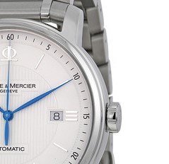 BAUME & MERCIER 名士 Classima系列 MOA10085 男士机械手表 42mm 白盘 银色不锈钢带 圆形