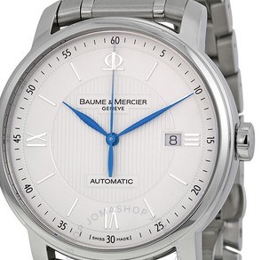 BAUME & MERCIER 名士 Classima系列 MOA10085 男士机械手表 42mm 白盘 银色不锈钢带 圆形