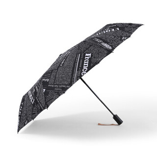 MAYDU 美度 全自动三折雨伞防风折叠晴雨两用伞男女通用 M3357黑色报纸