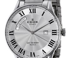 EDOX 依度 Les Vauberts系列 83011-3B-AR 男款机械表 42mm 银色 不锈钢 银色 不锈钢