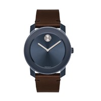 MOVADO 摩凡陀 BOLD 波特系列 3600461 男士石英腕表 42mm 蓝色 棕色