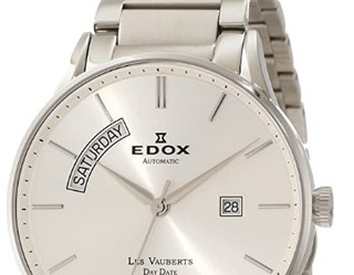 EDOX 依度 Les Vauberts系列 83011-3B-AIN 男士机械腕表 43mm 银色 银色 不锈钢