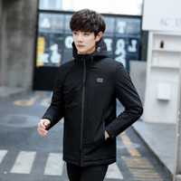 富铤(FORTEI )棉衣男士外套新款棉服连帽加厚时尚衣服男装棉袄 FT3132 黑色 3XL