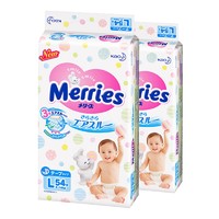 苏宁SUPER会员：Merries 妙而舒 婴儿纸尿裤 L 54片 2包