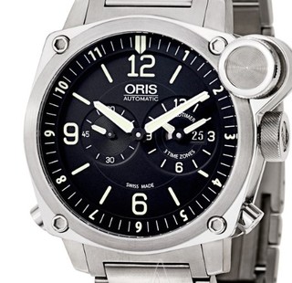 ORIS 豪利时 BC4 FLIGHT TIMER 01690761541640782258 男士机械腕表 43mm 黑色 银色 不锈钢