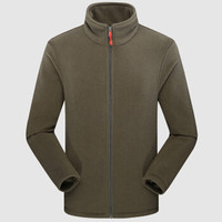 富铤(FORTEI)棉衣男棉服2019秋冬新款抓绒衣男情侣款摇粒绒开衫保暖外套 8099 军绿色(男款) 5XL