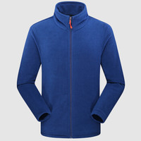 富铤(FORTEI)棉衣男棉服2019秋冬新款抓绒衣男情侣款摇粒绒开衫保暖外套 8099 深蓝色(男款) 3XL