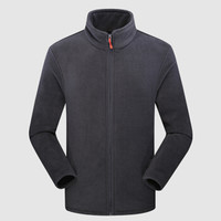 富铤(FORTEI)棉衣男棉服2019秋冬新款抓绒衣男情侣款摇粒绒开衫保暖外套 8099 深灰色(男款) XL