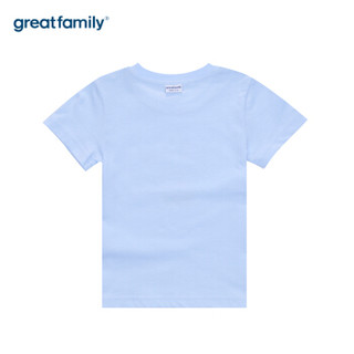 歌瑞家（greatfamily）童装婴儿衣服夏季短袖T恤男女宝宝套头半袖上衣 浅蓝色110码