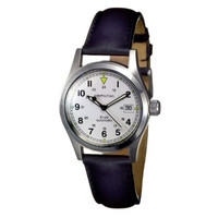 HAMILTON 汉米尔顿 卡其野战系列 H70415713 男士机械手表 37mm 白盘 黑色皮革表带 圆形