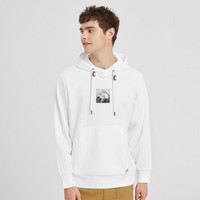 北面（the north face）19秋冬新品男士户外帽衫大logo印花卫衣3VTH FN4/白色 M