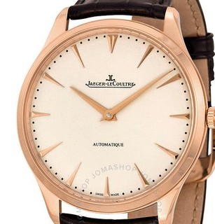 JAEGER-LECOULTRE 积家 Master Q1332511 男士腕表 41mm 白色 棕色 鳄鱼皮