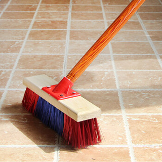 谋福06地板刷宾馆硬毛刷子清洁长柄地刷浴室长木柄清洁刷清洁刷子地板