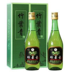 竹叶青酒45度玻瓶竹叶青酒475ml2瓶享礼盒