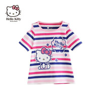 凯蒂猫Hello kitty 女童圆领露肩短袖T恤