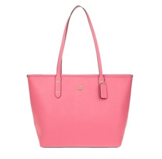 COACH 蔻驰 Tote系列女士牛皮拉链单肩包 大号