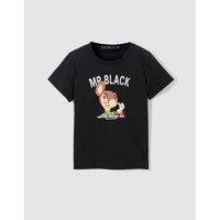 HLA 海澜之家 MR.BLACK系列 2Q627A 儿童款耳短T恤