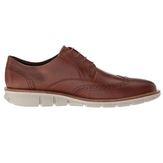 ecco 爱步 Jeremy Hybrid 男士休闲皮鞋 Cognac Wingtip US6-6.5